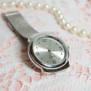 Stainless Steel Chatelaine Quartz Watch NWT